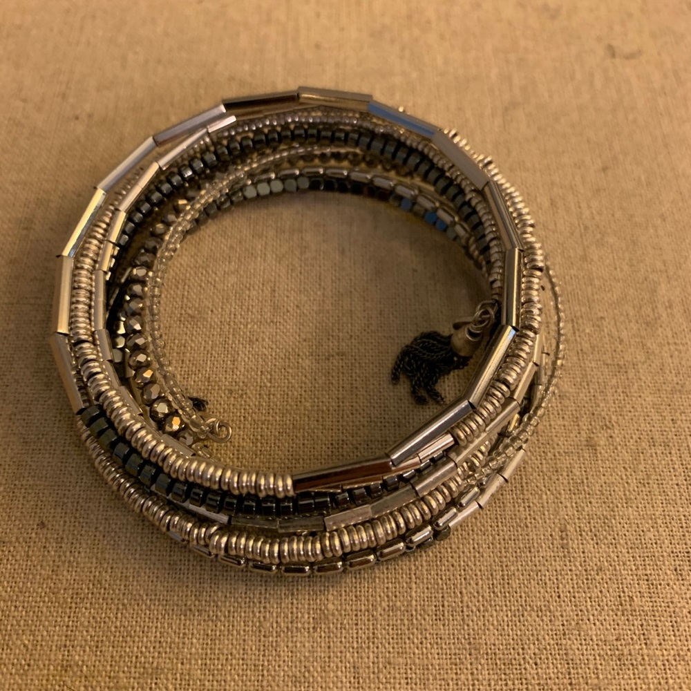Stella &Dot Celine silver wrap bracelet